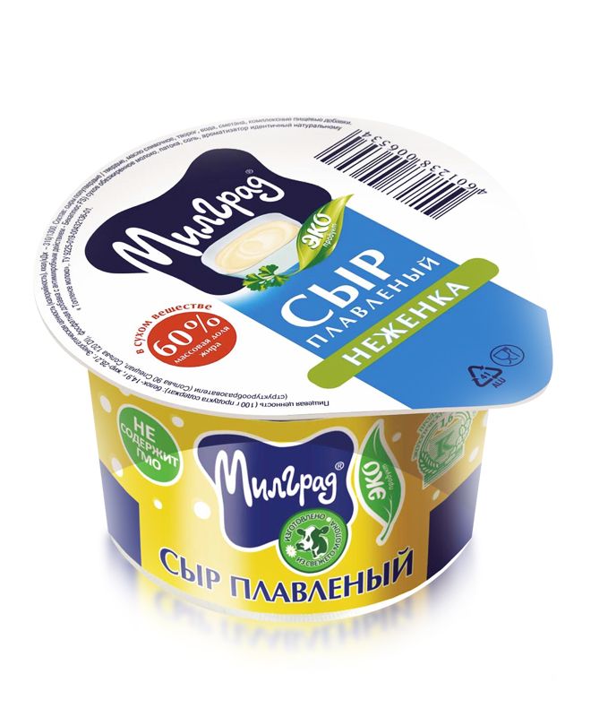Сыр плавленый Неженка тм Милград