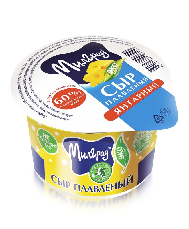Сыр плавленый Янтарный тм Милград